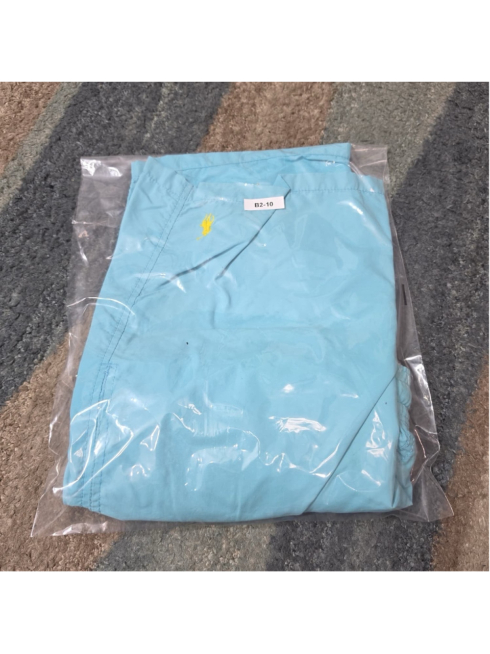 Polo Ralph Lauren Swim Trunks Shorts Teal Yellow Logo Men's Size XL - Picture 7 of 7